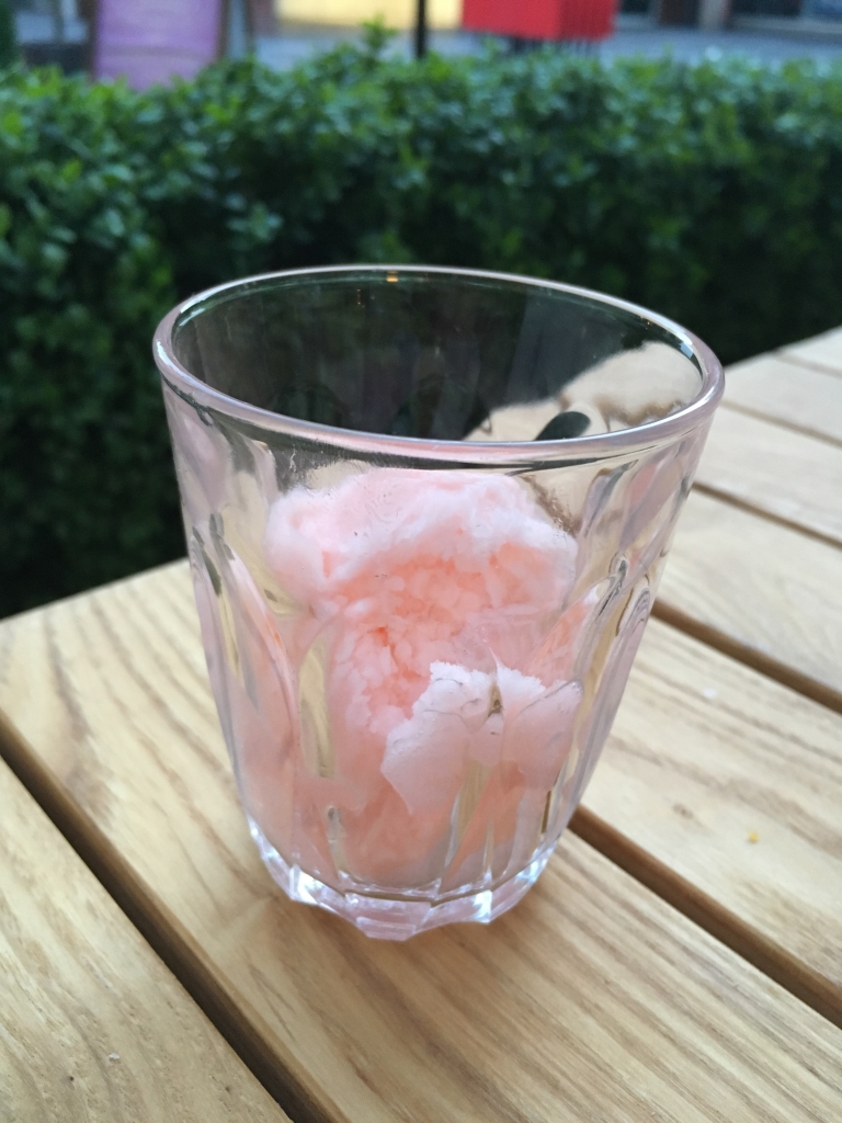 Aperol sorbet at Polpo, Exeter, pic by Stephanie Darkes, copyright exploring exeter 2017