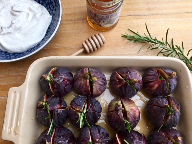 Roasted fig with, Princesshay Honey And rosemary by crunch nutrition for Exploring Exeter