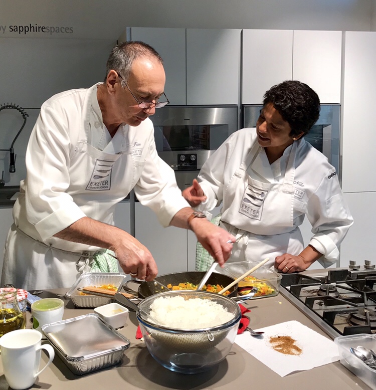 Indian cooking at Exeter cookery school, exploring exeter