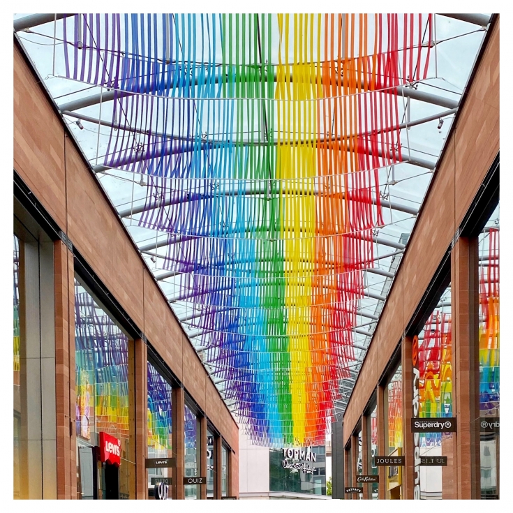 rainbow art installation hope