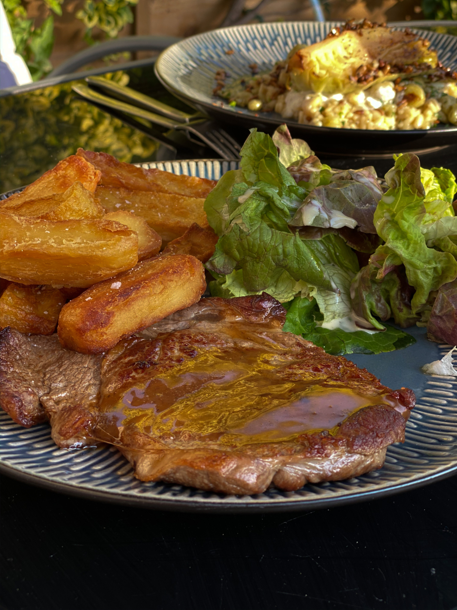 The steak: Ribeye, Beef butter, Peppercorn sauce and garlic butter from circa 1924 by exploring exeter