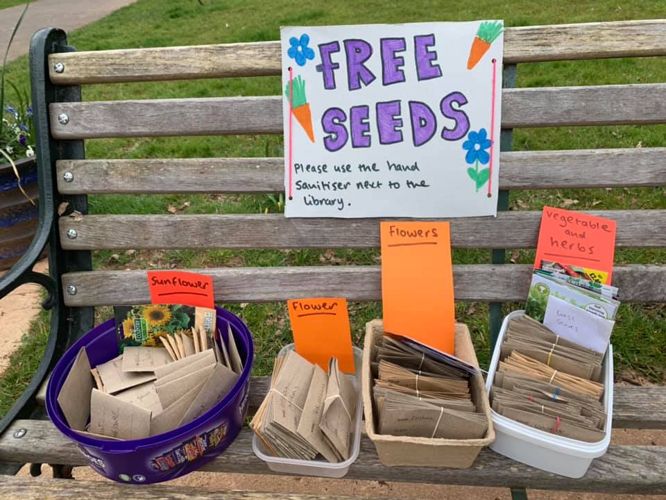 seeds at the Little Free Libraries
